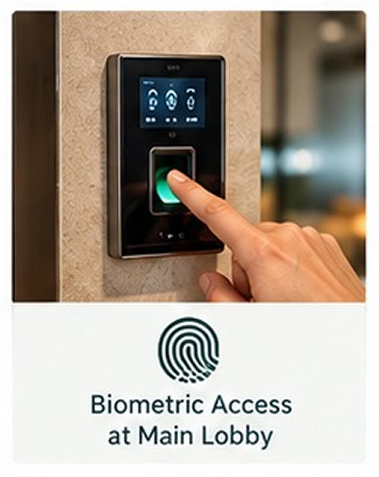 Biometric Access at Main Lobby
