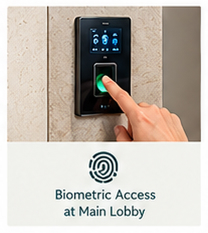 Biometric Access at Main lobby