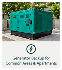 Generator Backup for Common Areas & Apartments