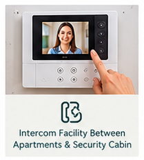 Intercom Facility Between Apartments & Security Cabin