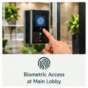 Biometric Access at Main Lobby