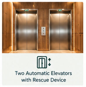 Two Automatic Elevators with Rescue Device