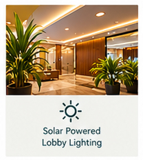 Solar Powered Lobby Lighting